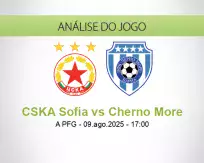 Prognóstico CSKA Sofia Cherno More (09 agosto 2025)