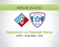 Septemvri vs Spartak Varna