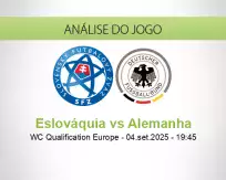 Prognóstico Eslováquia Alemanha (04 setembro 2025)