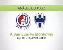 Prognóstico A San Luis Monterrey (19 julho 2025)