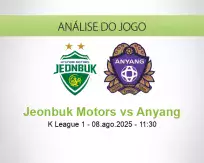 Prognóstico Jeonbuk Motors Anyang (08 agosto 2025)
