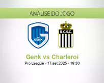 Prognóstico Genk Charleroi (17 setembro 2025)