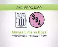 Prognóstico Alianza Lima Boys (19 abril 2024)