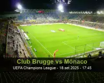 Prognóstico Club Brugge Mónaco (18 setembro 2025)