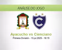 Prognóstico Ayacucho Cienciano (13 julho 2025)