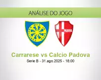 Prognóstico Carrarese Calcio Padova (31 agosto 2025)