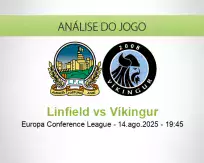 Prognóstico Linfield Víkingur (14 agosto 2025)