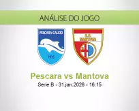 Prognóstico Pescara Mantova (31 janeiro 2026)