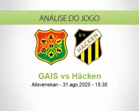 Prognóstico GAIS Häcken (31 agosto 2025)