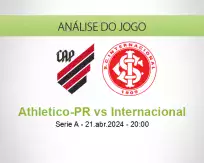 Prognóstico Athletico-PR Internacional (21 abril 2024)