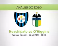 Prognóstico Huachipato O'Higgins (22 julho 2025)