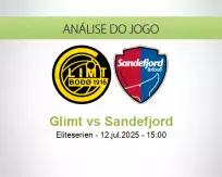 Prognóstico Glimt Sandefjord (12 julho 2025)