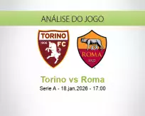 Prognóstico Torino Roma (18 janeiro 2026)