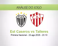 Prognóstico Est Caseros Talleres (23 agosto 2025)