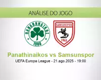 Prognóstico Panathinaikos Samsunspor (21 agosto 2025)