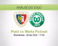 Prognóstico Piast Warta Poznań (26 abril 2024)