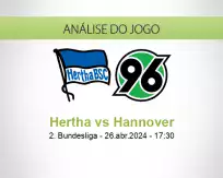 Prognóstico Hertha Hannover (26 abril 2024)