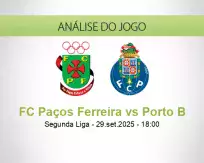 Prognóstico FC Paços Ferreira Porto B (29 setembro 2025)
