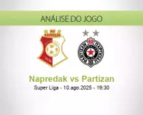 Prognóstico Napredak Partizan (10 agosto 2025)