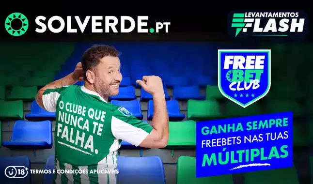 Free Bet Club Solverde: Faz múltiplas e ganha apostas grátis até 500€