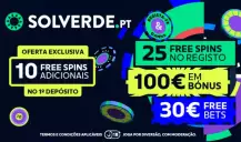 Só esta semana: Bónus Solverde + 10 free spins extra
