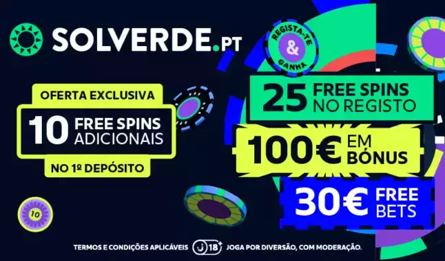 Só esta semana: Bónus Solverde + 10 free spins extra