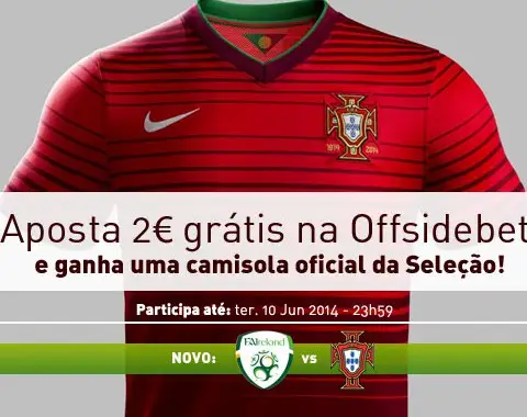 Irlanda vs Portugal: ganha uma camisola oficial de Portugal na Offsidebet
