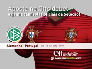 Alemanha vs Portugal: ganha uma camisola oficial de Portugal na Offsidebet