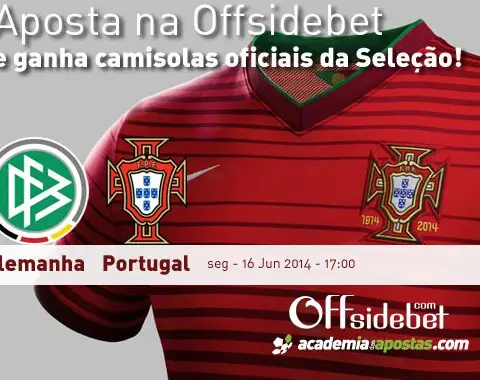 Alemanha vs Portugal: ganha uma camisola oficial de Portugal na Offsidebet