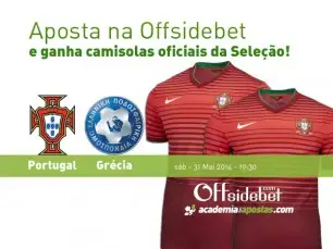 Portugal vs Grécia: ganha uma camisola oficial de Portugal na Offsidebet