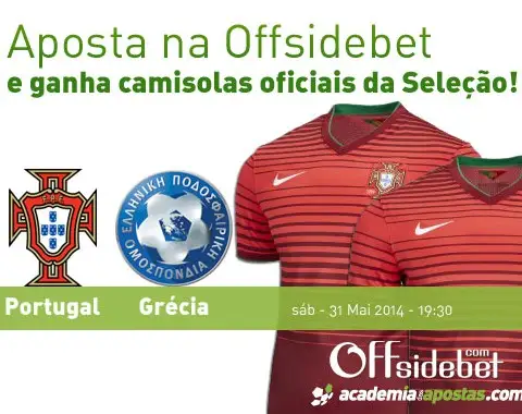 Portugal vs Grécia: ganha uma camisola oficial de Portugal na Offsidebet