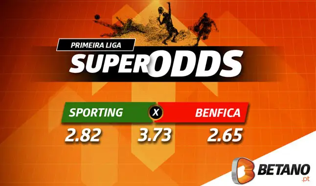 Odds aumentadas no dérbi Sporting vs Benfica