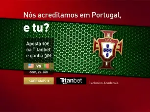 Estados Unidos vs Portugal: Apoia Portugal e ganha 30€