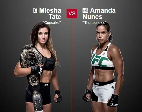 Preview: Miesha Tate vs Amanda Nunes (UFC - 9 July 2016)