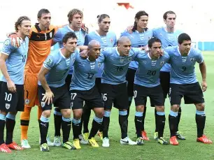 O Uruguai de Diego Forlán, Ednison Cavani e Luis Suárez