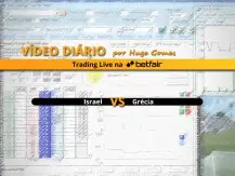 Vídeo comentado de Trading ao Vivo na Betfair: jogo Israel vs Grécia